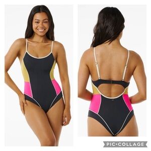 Rip Curl Hibiscus Heat One Piece Swimsuit, SMALL